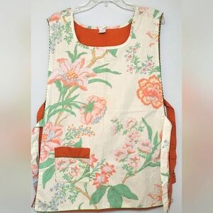 Floral Reversible Apron Vest